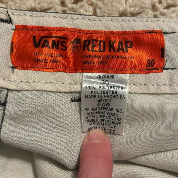Vans Off The Wall Men's X Red Kap Work Wear Walk Shorts (size 30, Grey) - Picture 5 of 10
